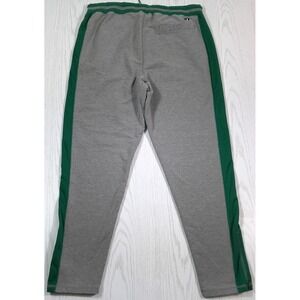Boston Celtics Fisll NBA Sweatpants Men 3XL Gray Green Ankle Zip Fleece Warm Up